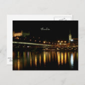 Slowakei, nachts, schönes Stadtbild Postkarte (Vorne/Hinten)