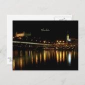 Slowakei, nachts, schönes Stadtbild Postkarte (Vorne/Hinten)
