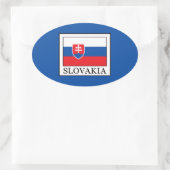 Slowakei Ovaler Aufkleber (Tasche)