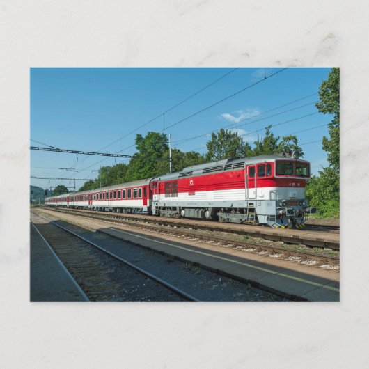 Slowakei: Personenzug durch Sliac Kupele Postkarte (Vorderseite)