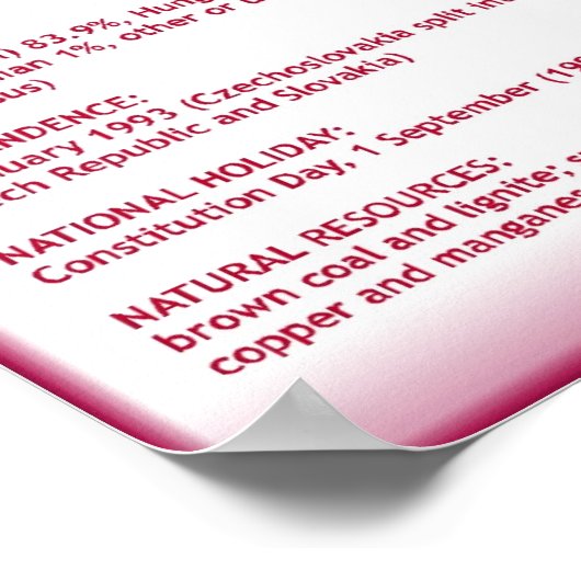 Slowakei Poster (Ecke)