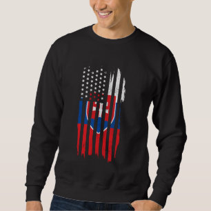 Slowakei Pride slowakische amerikanische Flagge Ro Sweatshirt