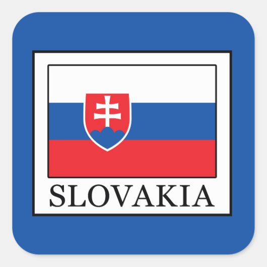Slowakei Quadratischer Aufkleber (Vorderseite)