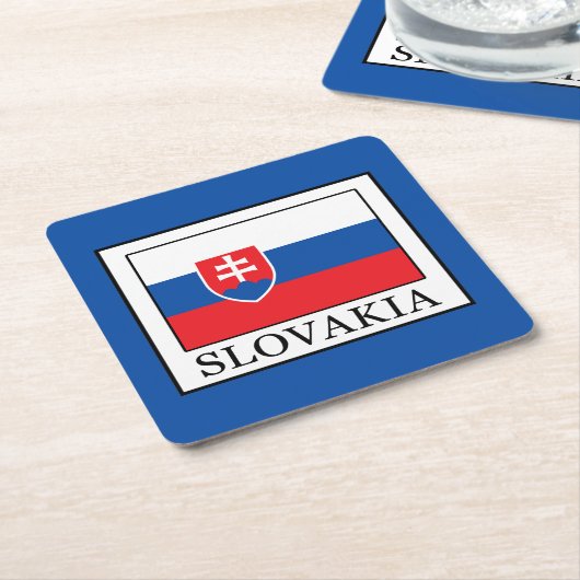 Slowakei Rechteckiger Pappuntersetzer (angewinkelt)