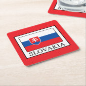 Slowakei Rechteckiger Pappuntersetzer (angewinkelt)