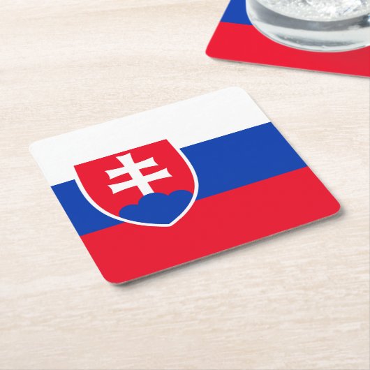 Slowakei Rechteckiger Pappuntersetzer (angewinkelt)