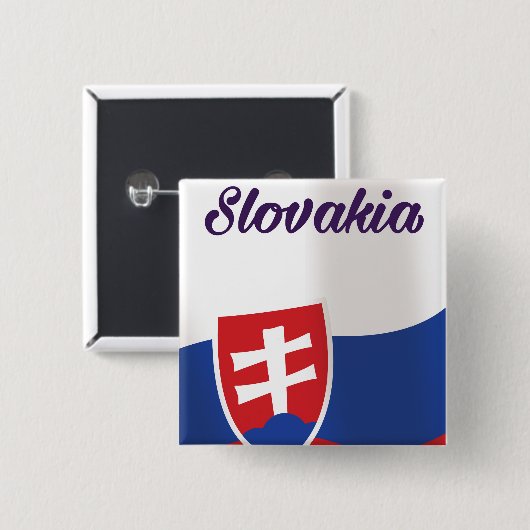 Slowakei Reiseplakat Button (Vorne & Hinten)