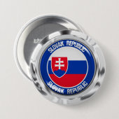 Slowakei-RundEmblem Button (Vorne & Hinten)