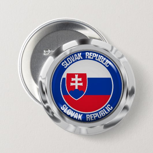 Slowakei-RundEmblem Button (Vorne & Hinten)
