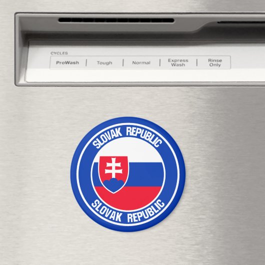Slowakei-RundEmblem Magnet (In Situ (Geschirrspüler))