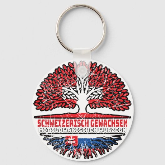 Slowakei Schweizer Baum Wurzel Schlüsselanhänger (Vorderseite)