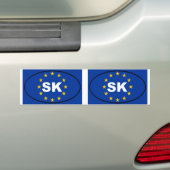 Slowakei SK - Oval Europäische Gewerkschaft Autoaufkleber (Auf Auto)