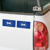 Slowakei SK - Oval Europäische Gewerkschaft Autoaufkleber (Auf Lkw)