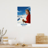 Slowakei-Ski-Plakat Poster (Küche)