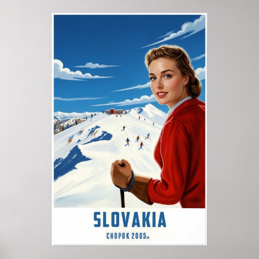 Slowakei-Ski-Plakat Poster (Vorne)