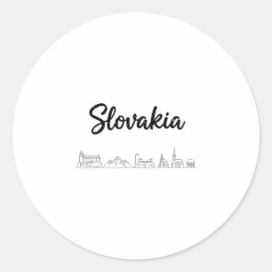 Slowakei Skyline Reise Urlaub Outfits  Runder Aufkleber