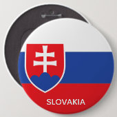 Slowakei Slowakische Flagge Emblem Europa Button (Vorne & Hinten)