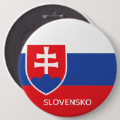 Slowakei Slowakische Flagge Emblem Europa Button (Vorne & Hinten)