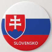 Slowakei Slowakische Flagge Emblem Europa Button (Vorderseite)
