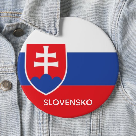 Slowakei Slowakische Flagge Emblem Europa Button (Beispiel)