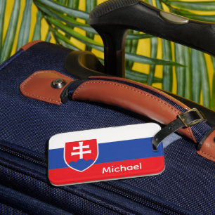 Slowakei Slowakische Flagge Emblem Europa Gepäckanhänger