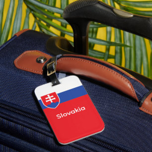 Slowakei Slowakische Flagge Emblem Europa Gepäckanhänger