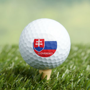 Slowakei Slowakische Flagge Emblem Europa Golfball