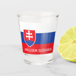 Slowakei Slowakische Flagge Emblem Europa Schnapsglas
