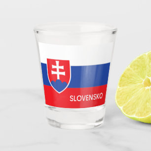 Slowakei Slowakische Flagge Emblem Europa Schnapsglas