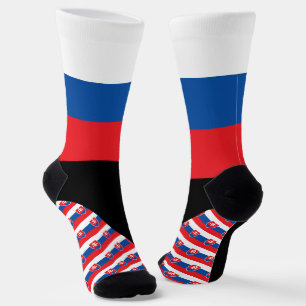 Slowakei Socken, Slowakei Flaggenfarben / Sport Socken