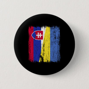Slowakei Ukraine Halbflagge Slowakische Ukrainisch Button