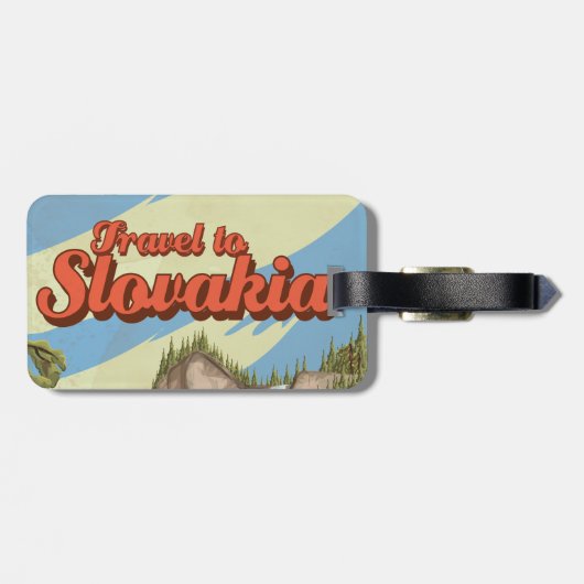 Slowakei Vintage Travel Poster. Gepäckanhänger (Rückseite horizontal)