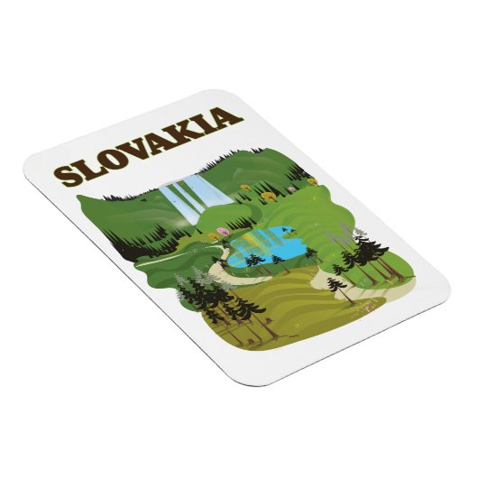 Slowakei Vintages Reiseplakat. Magnet (Rechte Seite)