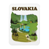 Slowakei Vintages Reiseplakat. Magnet (Vertikal)