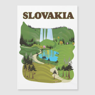 Slowakei Vintages Reiseplakat. Magnetkarte