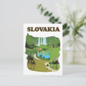 Slowakei Vintages Reiseplakat. Postkarte (Stehend Vorderseite)