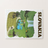 Slowakei Vintages Reiseplakat. Puzzle (Horizontal)