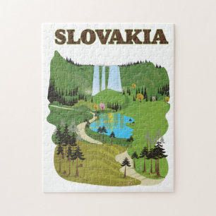 Slowakei Vintages Reiseplakat. Puzzle