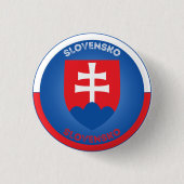 Slowakei Wappen Kreisform Button (Vorderseite)