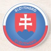 Slowakei Wappen Kreisform  Getränkeuntersetzer (Vorne)