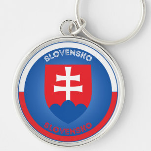 Slowakei Wappen Kreisform Schlüsselanhänger