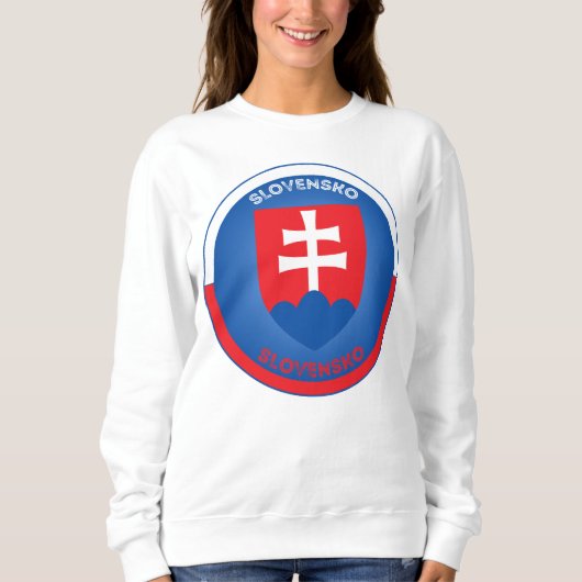 Slowakei Wappen Kreisform  Sweatshirt (Vorderseite)