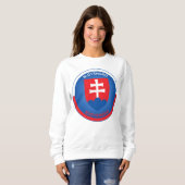 Slowakei Wappen Kreisform  Sweatshirt (Vorne ganz)