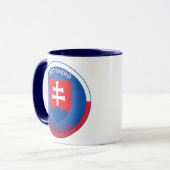 Slowakei Wappen Kreisform Tasse (Vorderseite Links)
