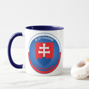 Slowakei Wappen Kreisform  Tasse