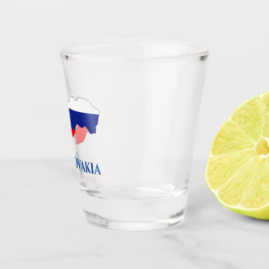 Slowakische Flag-Karte Schnapsglas (Rechts)
