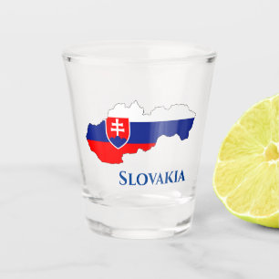 Slowakische Flag-Karte Schnapsglas