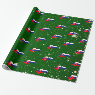 Slowakische Flag-Karte Weihnachtswrap Geschenkpapier