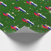 Slowakische Flag-Karte Weihnachtswrap Geschenkpapier (Ecke)