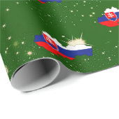 Slowakische Flag-Karte Weihnachtswrap Geschenkpapier (Rolleneckpunkt)